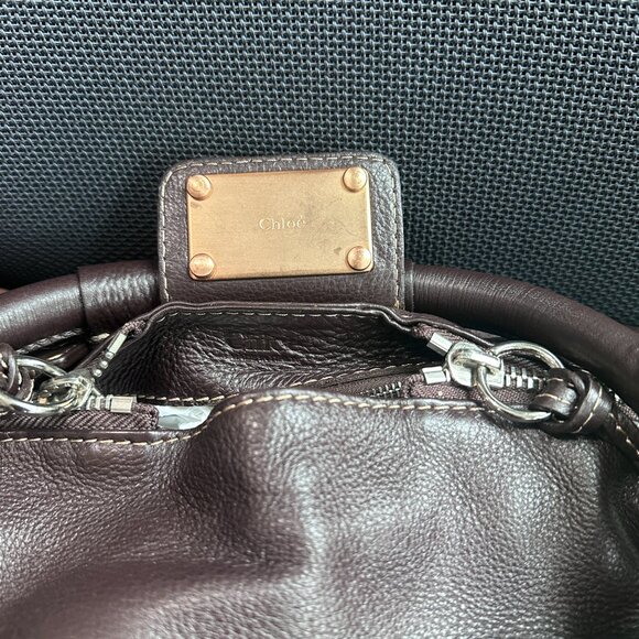 CHLOE Paddington Rare Early Model Chocolate Brown Leather Satchel Handbag - Picture 3 of 15